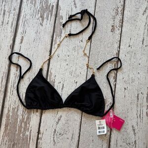 CIA MARITIMA Beachwear Preto Bikini Top - Sz L